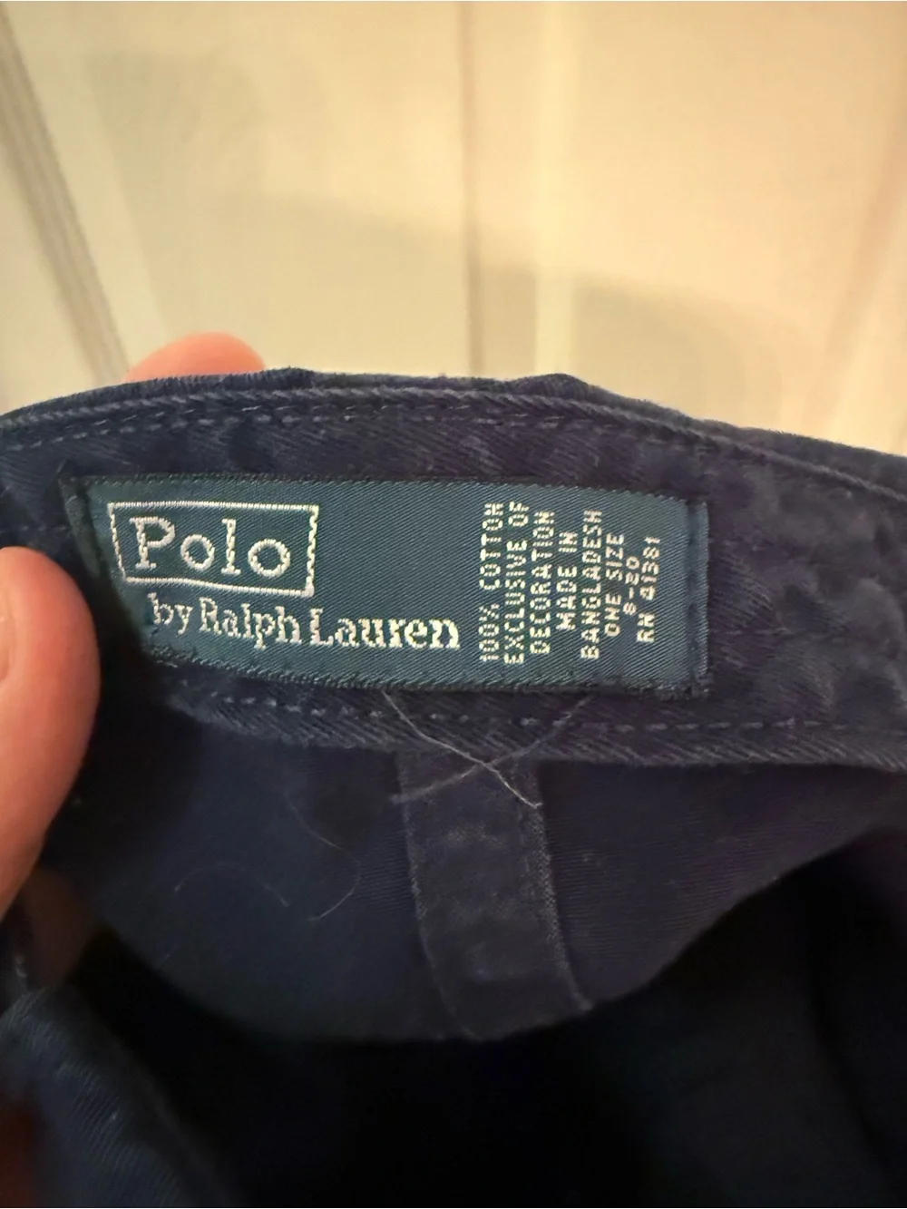 Ralph Lauren Kids Navy Baseball Cap with Cream Polo Logo